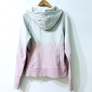 Lululemon Special Edition Ombre Fleece Scuba Hoodie Jacket Pockets Pink Grey 12